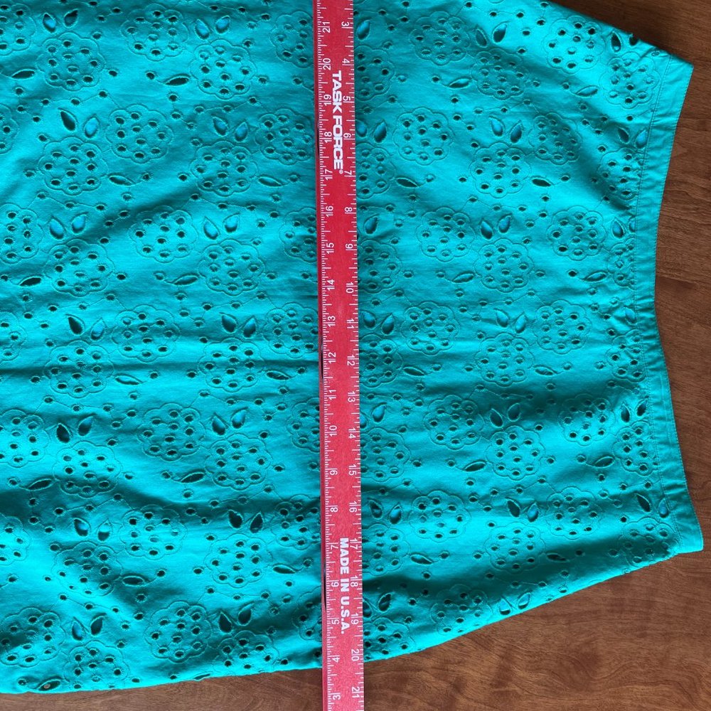 Boden Green Eyelet A-line skirt, NWT - Picture 5 of 8